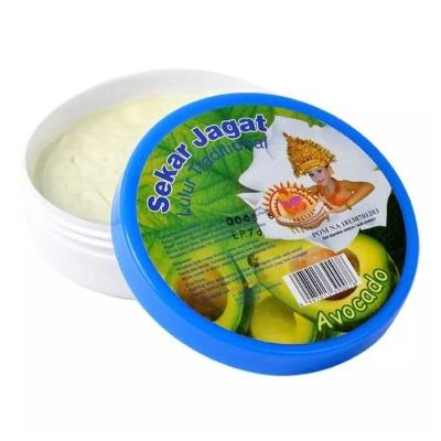 Sekar Jagat Avocado Traditional Body Scrub – 100 g | Bali Herbal Lulur | Exfoliating & Brightening Skin Care