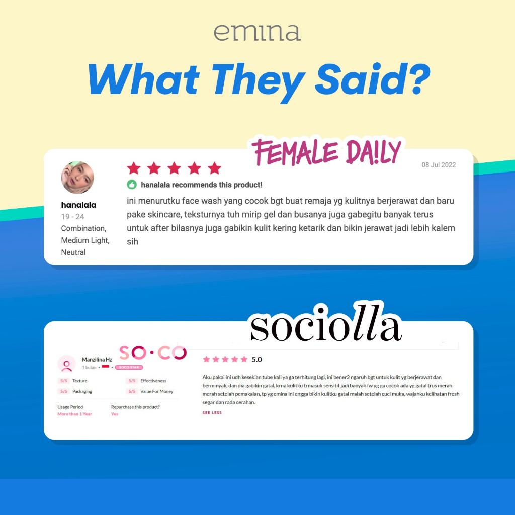 Emina Ms. Pimple Acne Solution Face Wash 50ml – Gentle Cleanser for Acne-Prone Skin