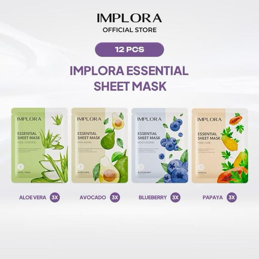 Implora GlowGuard 12-in-1 Skin Savior Masks (Anti-Aging & Acne Control)