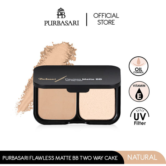 Purbasari Flawless Matte BB Two Way Cake Natural