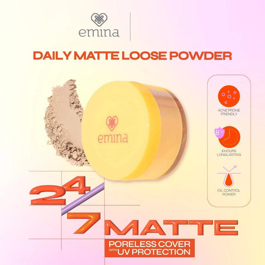 Emina Airy Matte Loose Powder 20g | Shine-Control Lightweight Setting Powder