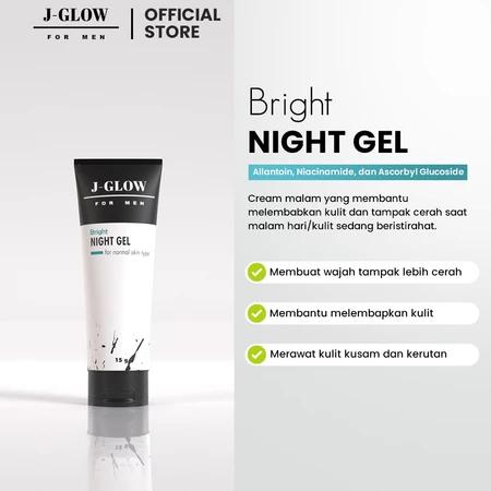 J-GLOW FOR MEN Bright Night Gel: Your Nightly Solution for Brighter Skin 15g