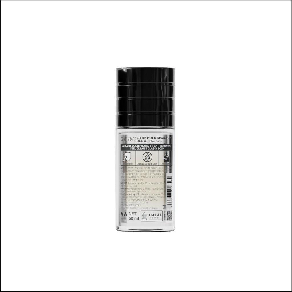 Gatsby Eau De Bold Roll-On Deodorant Star Code 50ml – Long-Lasting Odor Protection & Signature Masculine Scent