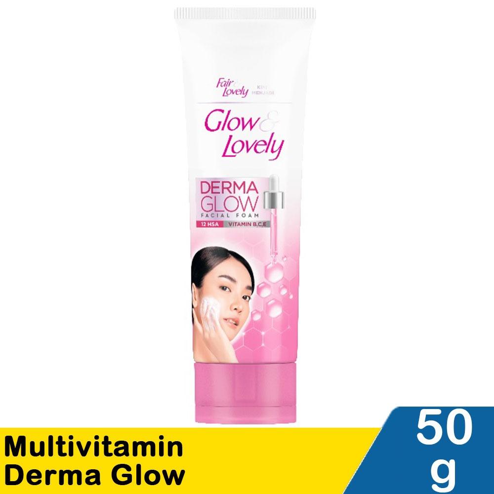 Glow & Lovely Multivitamin Facial Foam Derma Glow 100g | Deep Cleanser for Brighter, Healthier Skin