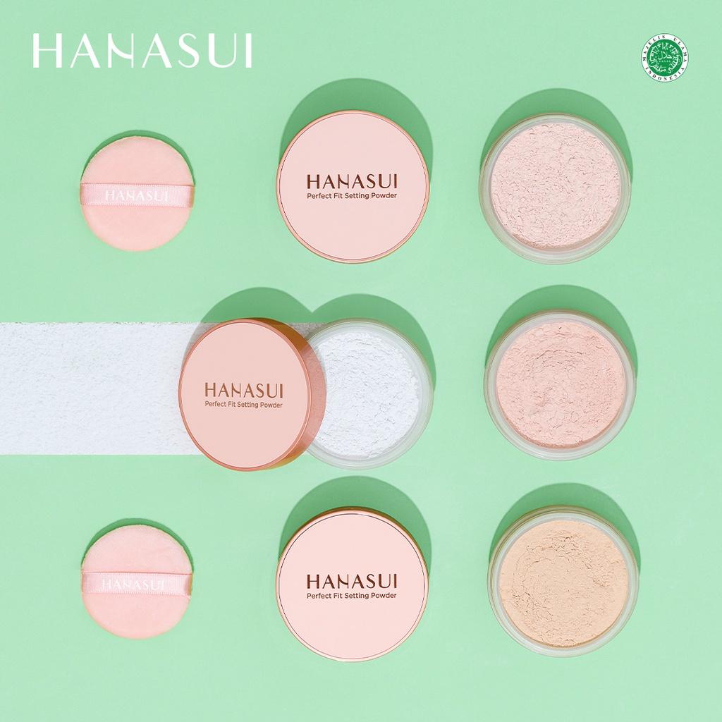 Hanasui Perfect Fit Setting Powder 12 g / Powder Foundation 12.5 g – Natural Finish