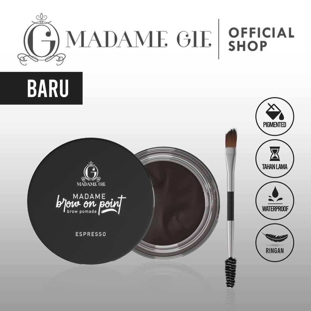 Madame Gie Madame Brow On Point – Make Up Eyebrow Pomade Cream Pensil Alis Water proof