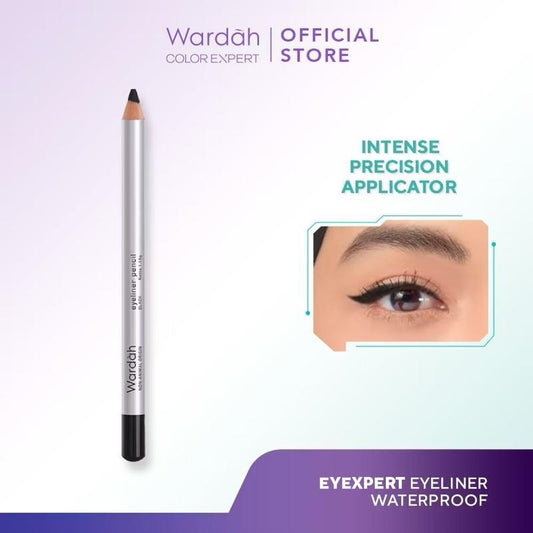 Wardah Intense Black Waterproof Precision Eyeliner – Smooth Texture, Long-Lasting Formula