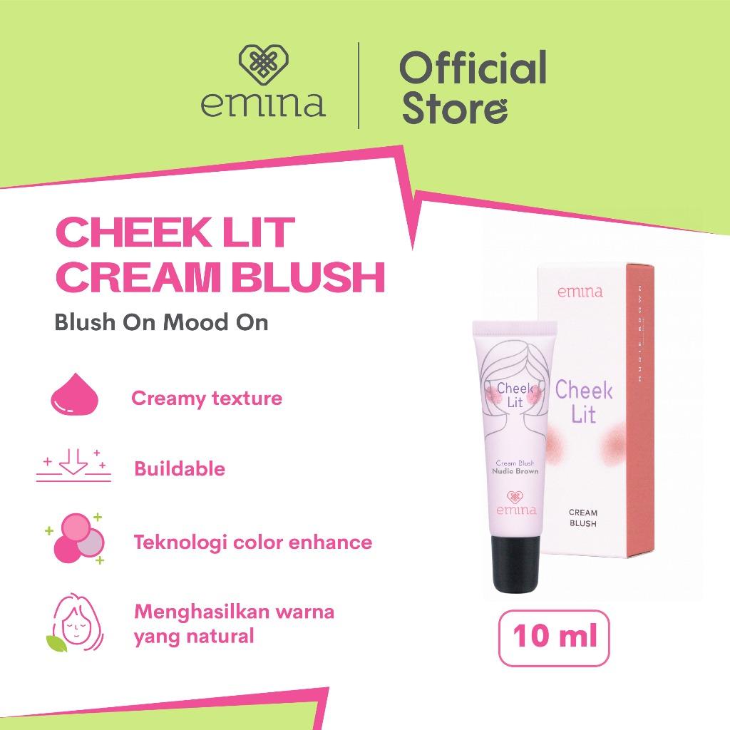 Emina Cheek Lit Cream Blush 10ml – Long-Lasting Natural Glow Liquid Blusher for a Flushed Look