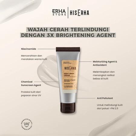 HIS ERHA Energy Bright Cream: Your Daily Sunscreen & Moisturizer for Brighter Skin 20g