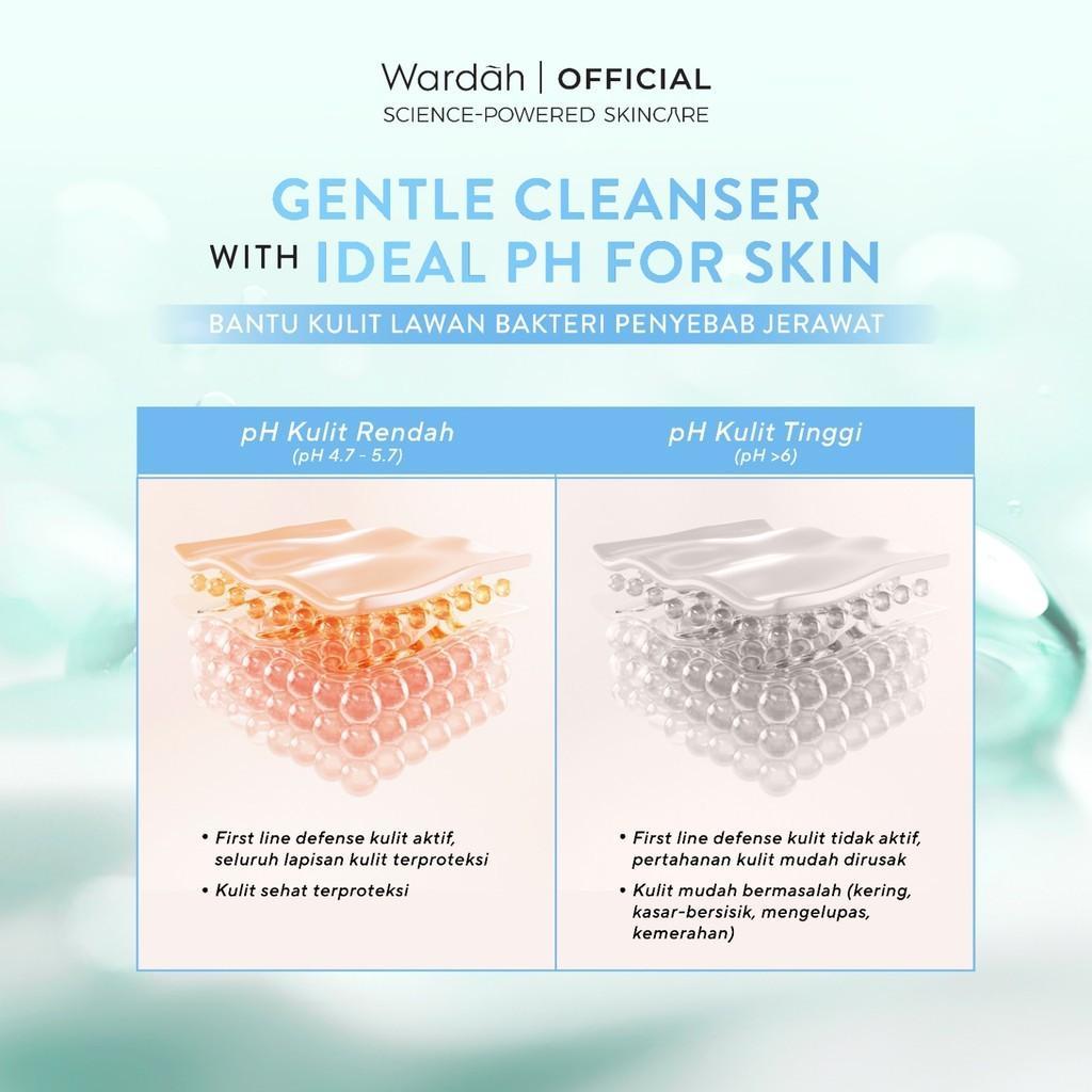 Wardah Cica + Aloe Low pH Facial Wash | Hydramild Cleanser for Sensitive Skin –