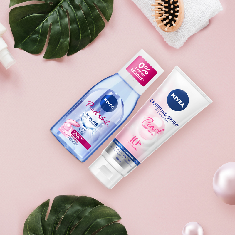 NIVEA Sparkling White Facial Foam + MicellAir Pearl & White 125mL