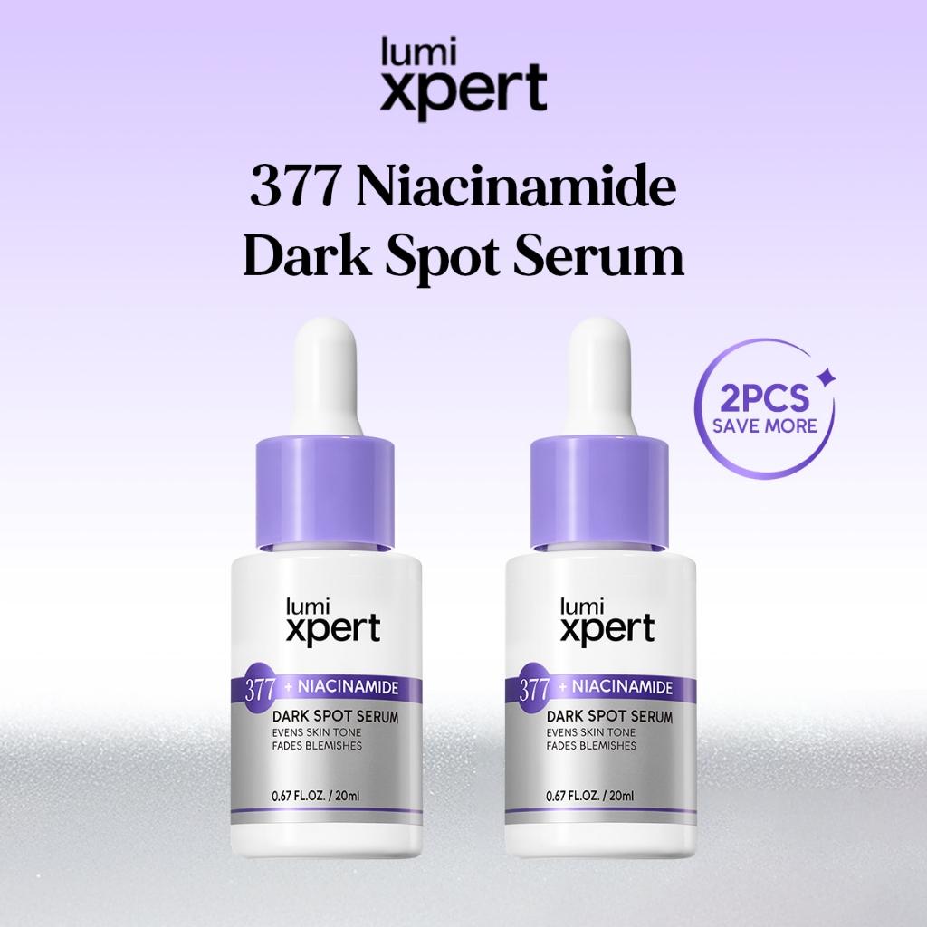 Lumixpert 377 Nicianamide Dark Spot Serum 20ml Menyamarkan noda hitam dan bekas jerawat Meratakan warna kulit dan mengurangi kusam