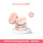 Hanasui Perfect Fit Setting Powder - Bedak Tabur Halus Ringan Natural Coverage Menyerap Minyak Berlebih Mengandung Vitamin E Anti Polusi