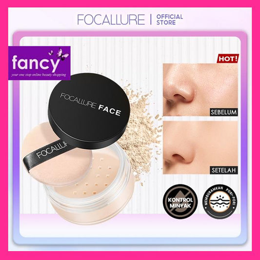 FOCALLURE Super Fine Setting Loose Powder BPOM Original Bedak Tabur