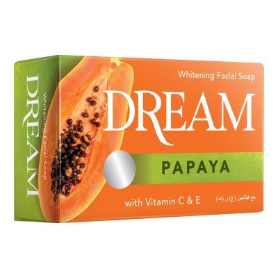 Dream Whitening Papaya Brightening Face Bar Soap – Glowing Skin Cleanser 100g