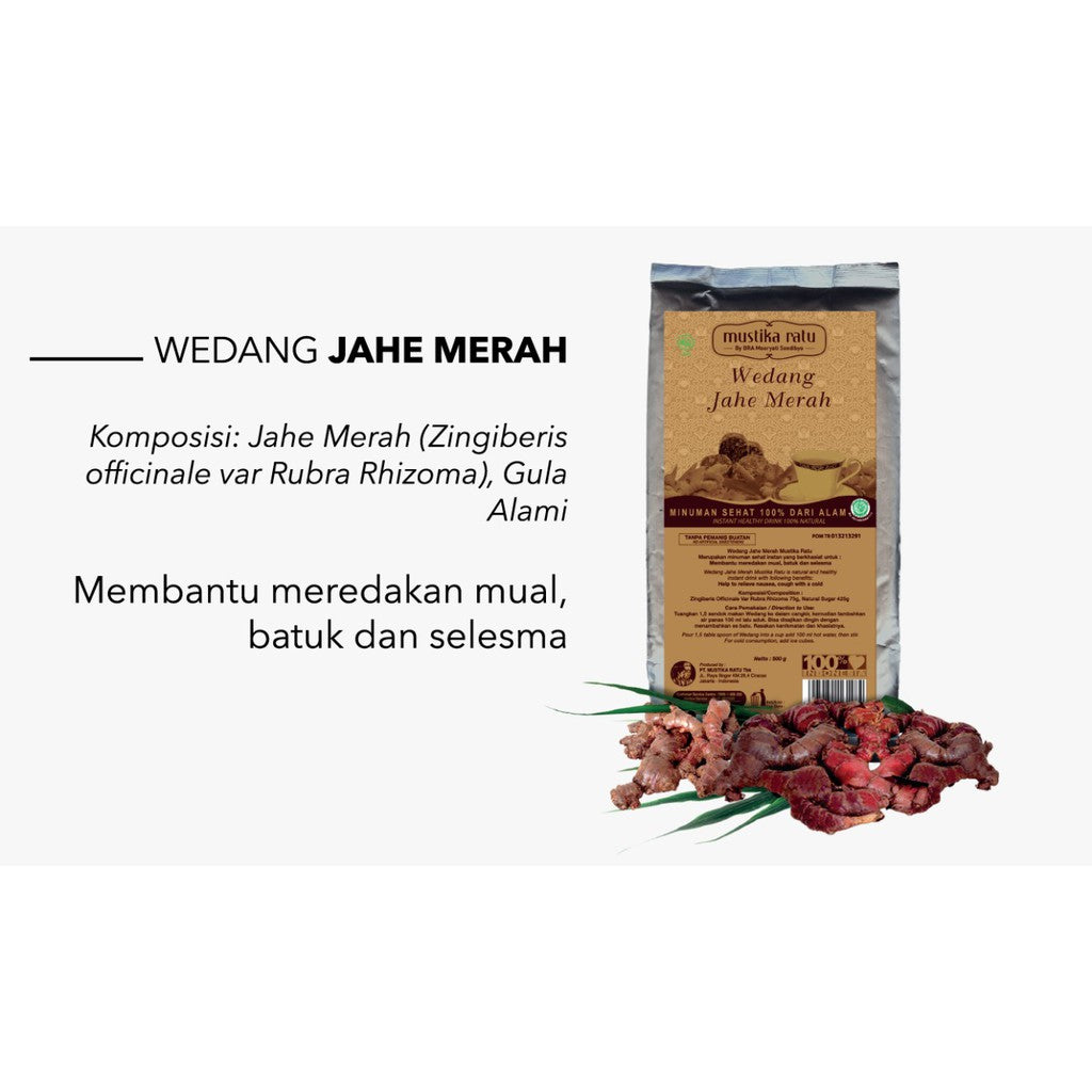 Mustika Ratu Wedang Jahe Merah Minuman Sehat Jamu