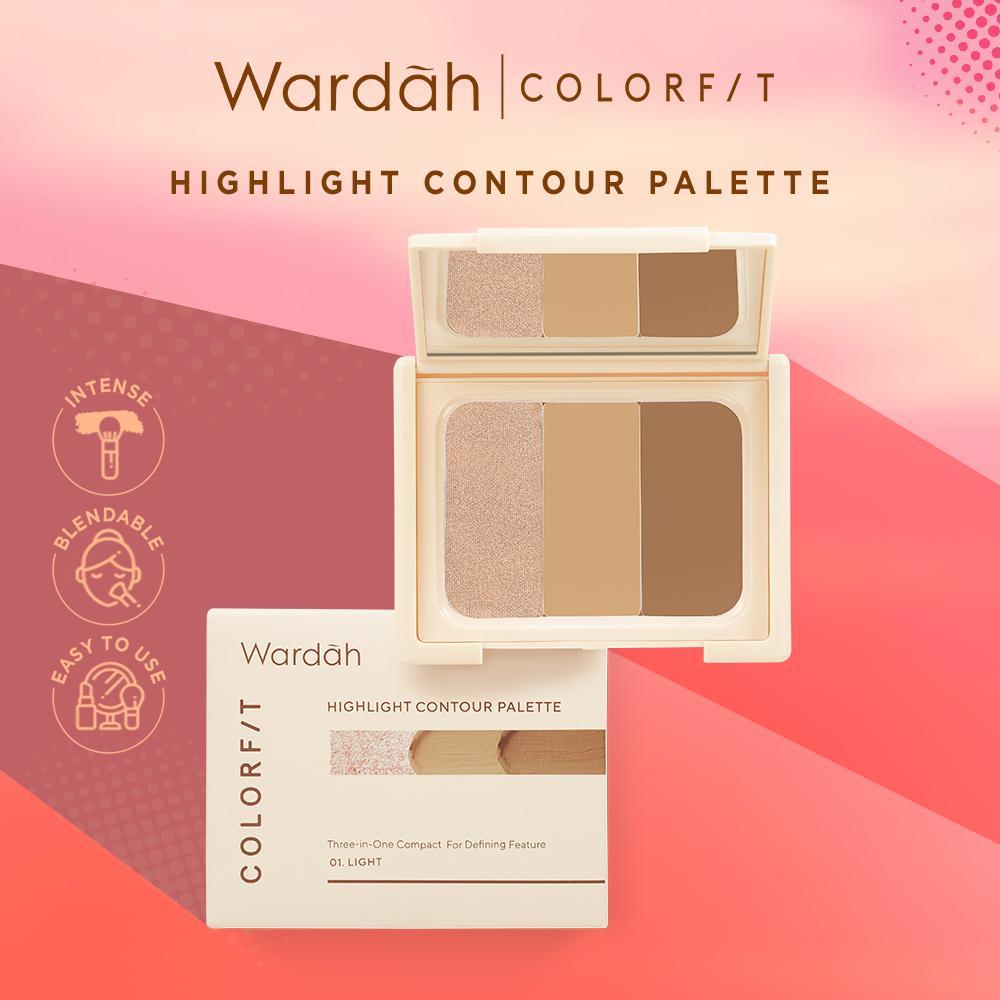 Wardah Colorfit Highlight & Contour Palette 3-in-1 | Sculpt, Conceal, and Glow – Serba Ada