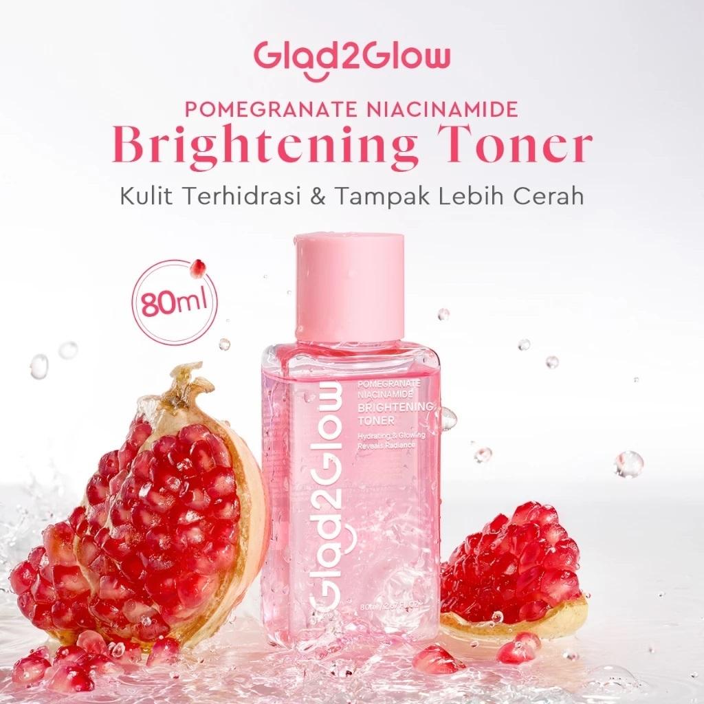 Glad2Glow Toner Series 80ml - Centella Soothing Pomegranate Brightening Blackberry Antioxidant Toner for All Skin Types