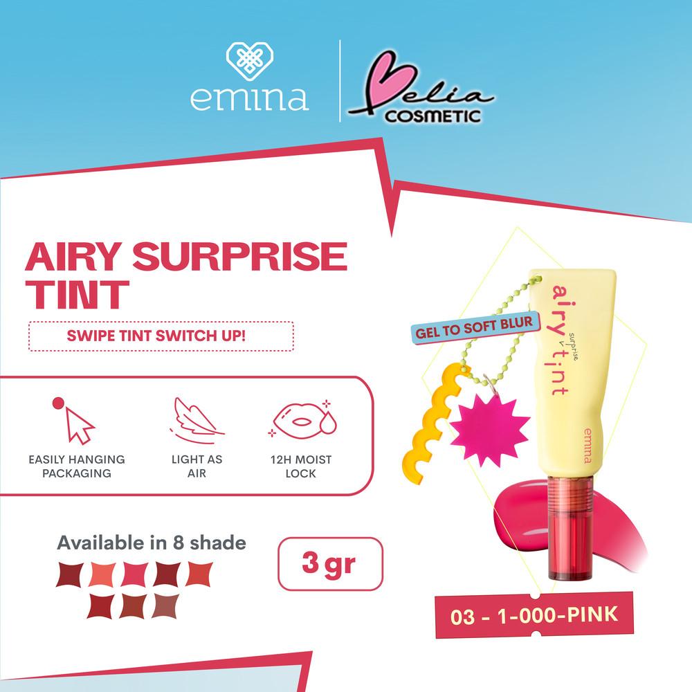 EMINA Airy Surprise Tint 3g | Lip Tint Ringan & Tahan Lama | Serba Ada