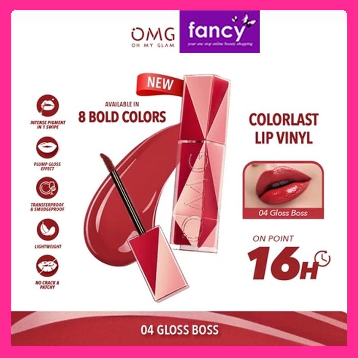 OMG OH MY GLAM Colorlast Lip VINYL NEW! 2.5g | Transferproof Gloss Longlasting Stain Intense Color Plumpy & Comfortable On Lips