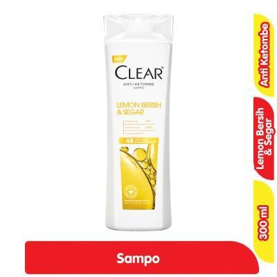 CLEAR Lemon Fresh Anti-Dandruff Shampoo 300ml Long-Lasting Freshness | Oil & Dandruff Control | Deep Clean for Oily Scalp