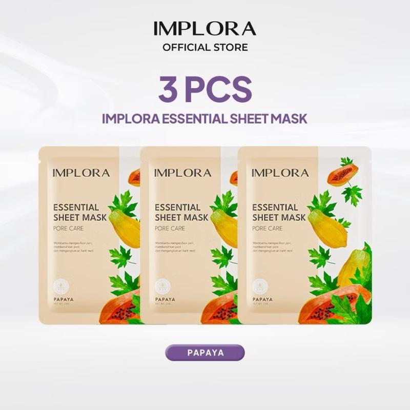 Implora GlowGuard Trio: Hydrate + Heal Sheet Mask Set [3 Pcs]