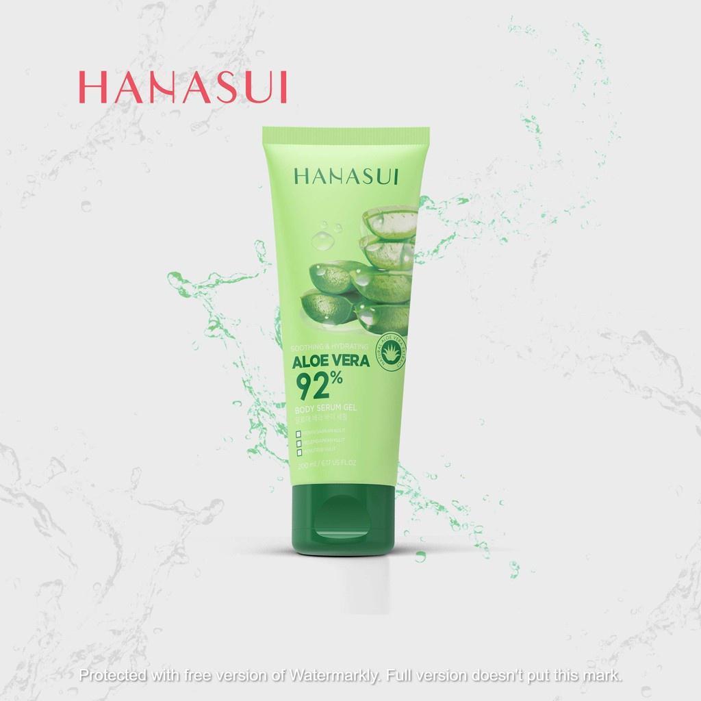 HANASUI Body Serum Gel 200 ml | Aloe Vera 92% for Smooth, Hydrated Skin