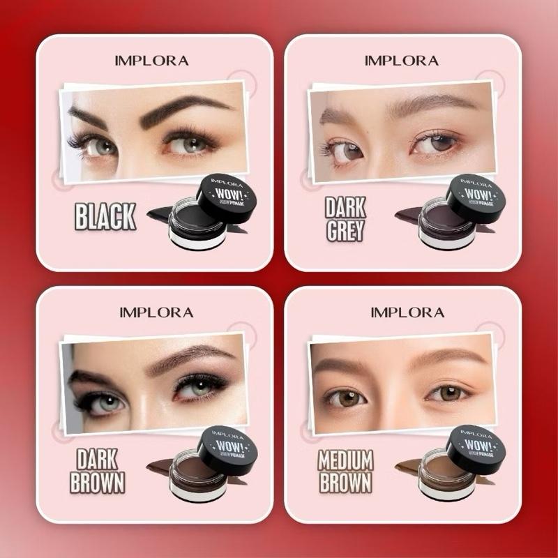 Implora WOW BrowLock – Waterproof Pomade Gel | 4 Flawless Shades