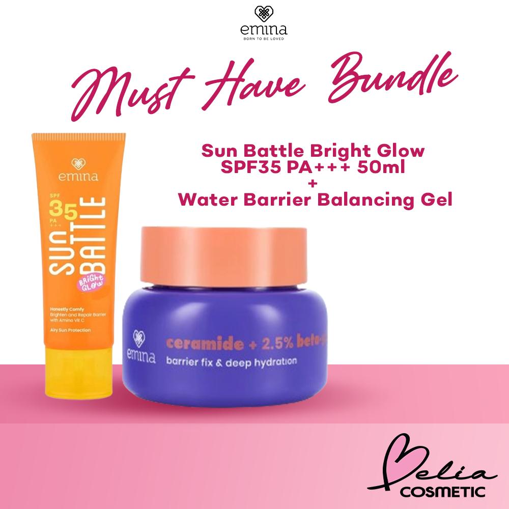 Emina Must-Have Duo: Hydrating Gel Moisturizer + Sun Battle SPF 35 PA+++ | FREE Gift Inside!