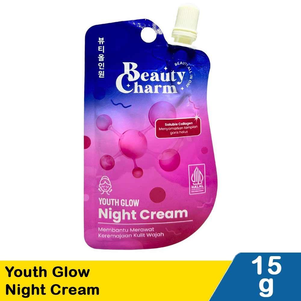 Beauty Charm Youth Glow Night Cream 15g | Wake Up to Brighter, Smoother Skin