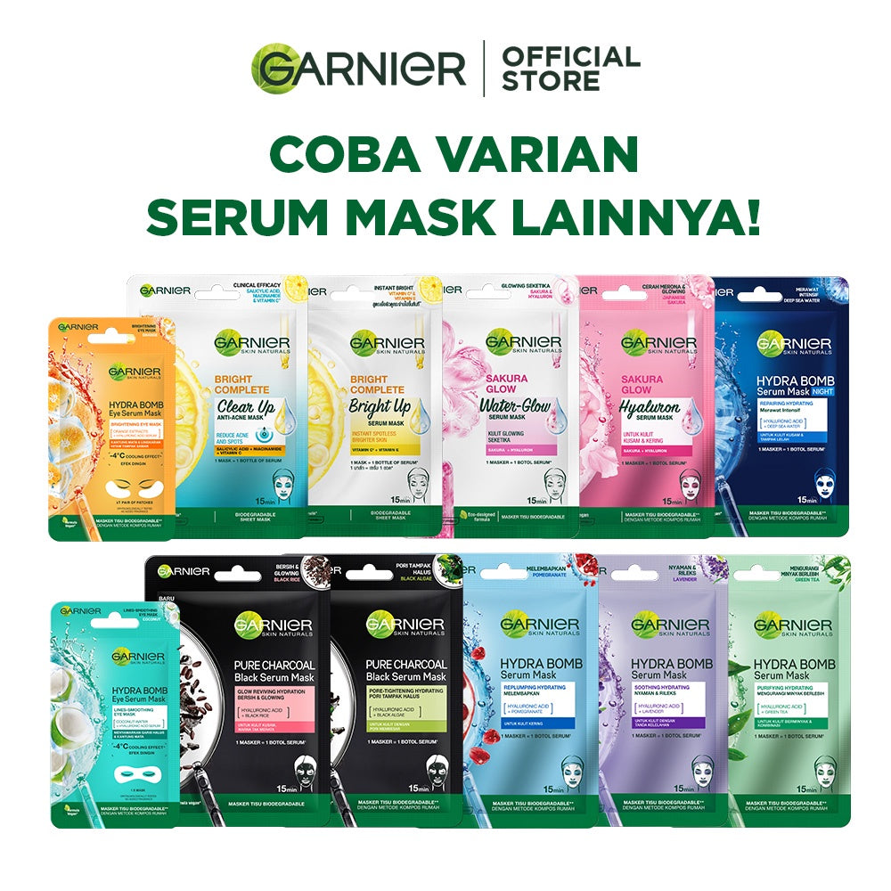 GARNIER Vitamin C Serum Masker Wajah Bright Complete 10 Pcs Lebih Hemat skincare