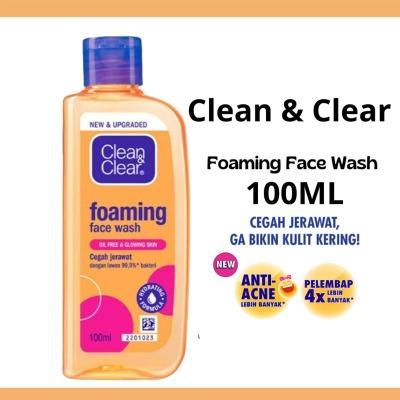 Clean & Clear Acne Clearing Foaming Facial Wash – Oil-Free Anti-Breakout Cleanser 100ml