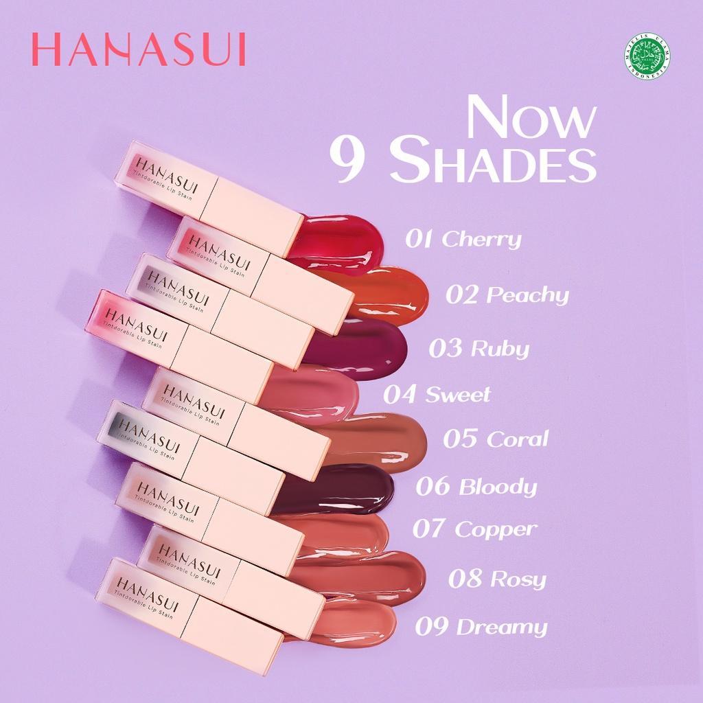 Hanasui Tintdorable Lip Stain - Long Lasting Halal Liptint with 9 Shades Available - Cherry, Cherry Berry, Sweet, Bloody, Root, Coffee, Wine
