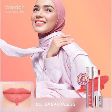 Wardah Exclusive Matte Lip Cream Tasya Farasya 21 Creampuccino 18 Shades SPF20 PA++ Non-Dry Formula High Pigmented Cream Texture