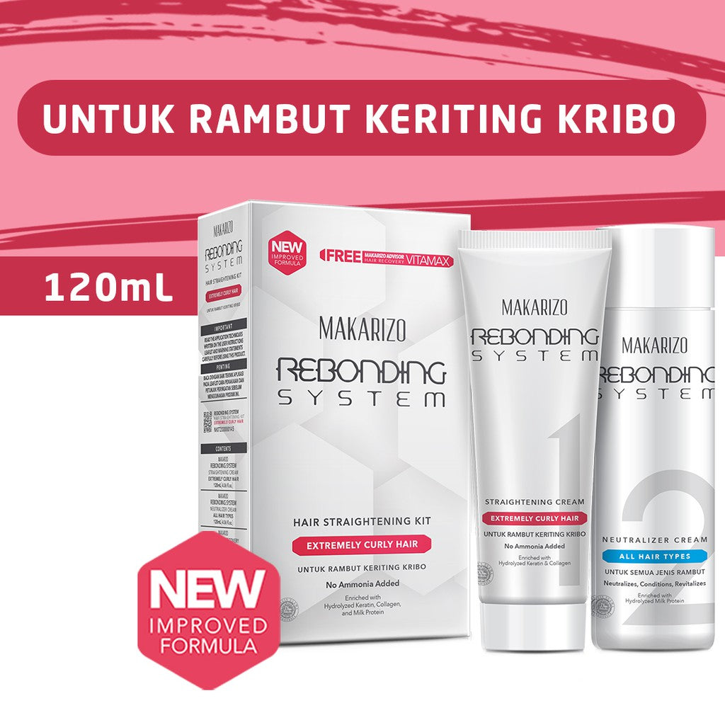 Makarizo Rebonding System Hair Straightening Extremely Curly Hair 120 mL