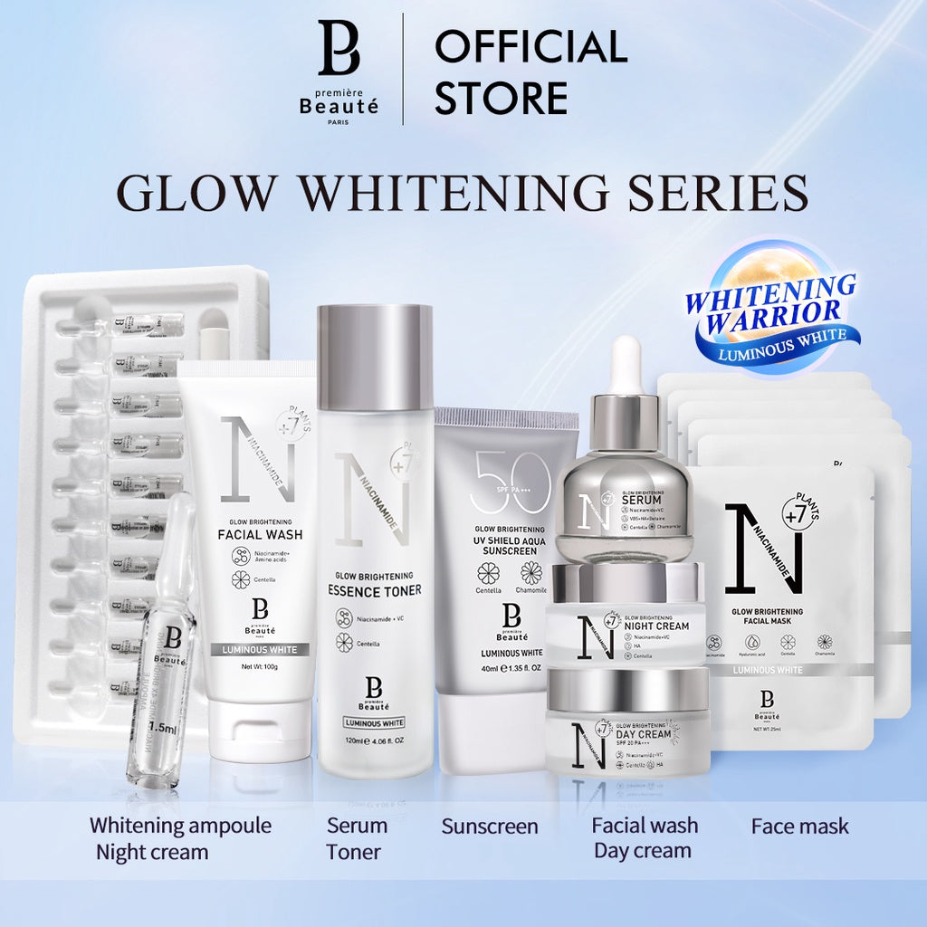 PREMIERE BEAUTE Glow Whitening Paket Series Brghtening Packet wajah Skincare Produk Skincare BPOM