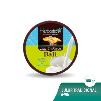 Herborist Balinese Traditional Body Scrub – Milk 100g | Natural Exfoliating Lulur with Skin Brightening Milk | Smooth, Glowing & Healthy-Looking Skin