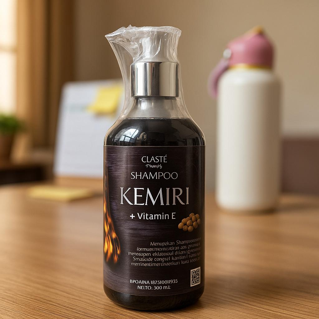 Claste Kemiri Black Hair Growth Shampoo with Vitamin E – 100ml / 300ml Strengthening & Nourishing Shampoo