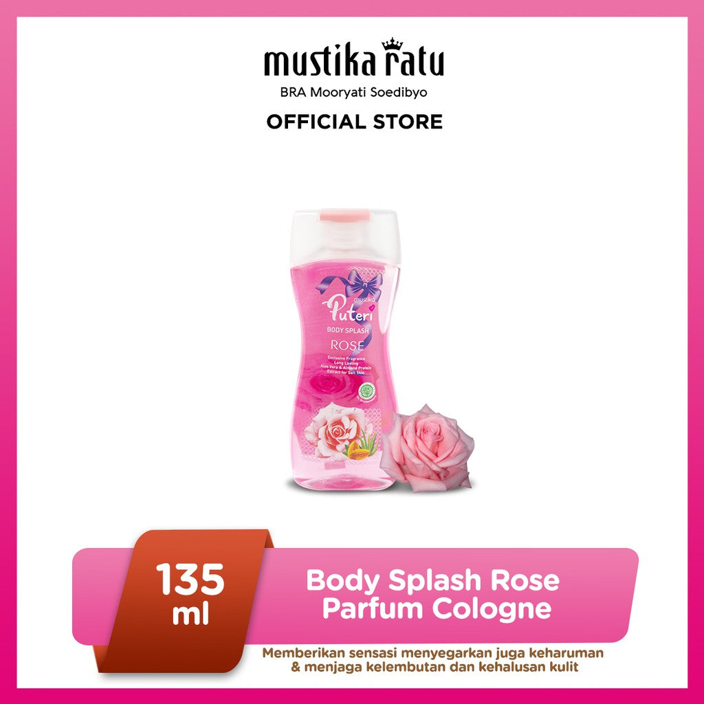 Mustika Puteri Body Splash Rose 135ml Parfum Cologne