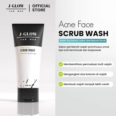 J-GLOW FOR MEN Acne Face Scrub: Your Solution for Clearer Skin 100ml
