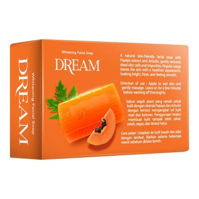 Dream Whitening Papaya Brightening Face Bar Soap – Glowing Skin Cleanser 100g