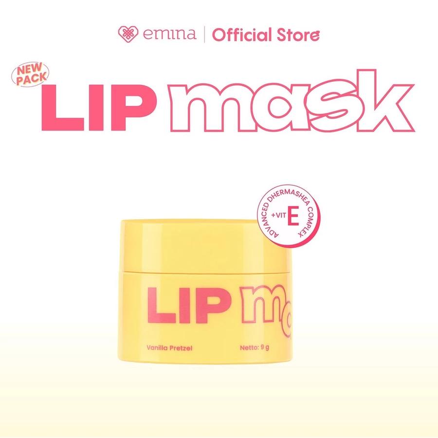Emina Lip Mask x Muzik Tiger 9g - Moist Lip Treatment with 7 Natural Oils & Shea Butter for Brighter Smoother Lips