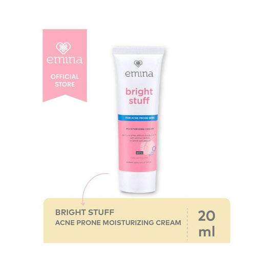 Emina Bright Stuff Moisturizing Cream for Acne-Prone Skin 20ml | Brightening & Soothing Daily Moisturizer
