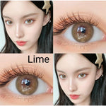 Softlens Elcoco Desire Euro Amber Ocean Lime Normal Minus s.d -10.00 Soflen Minus Coklat Abu Grey