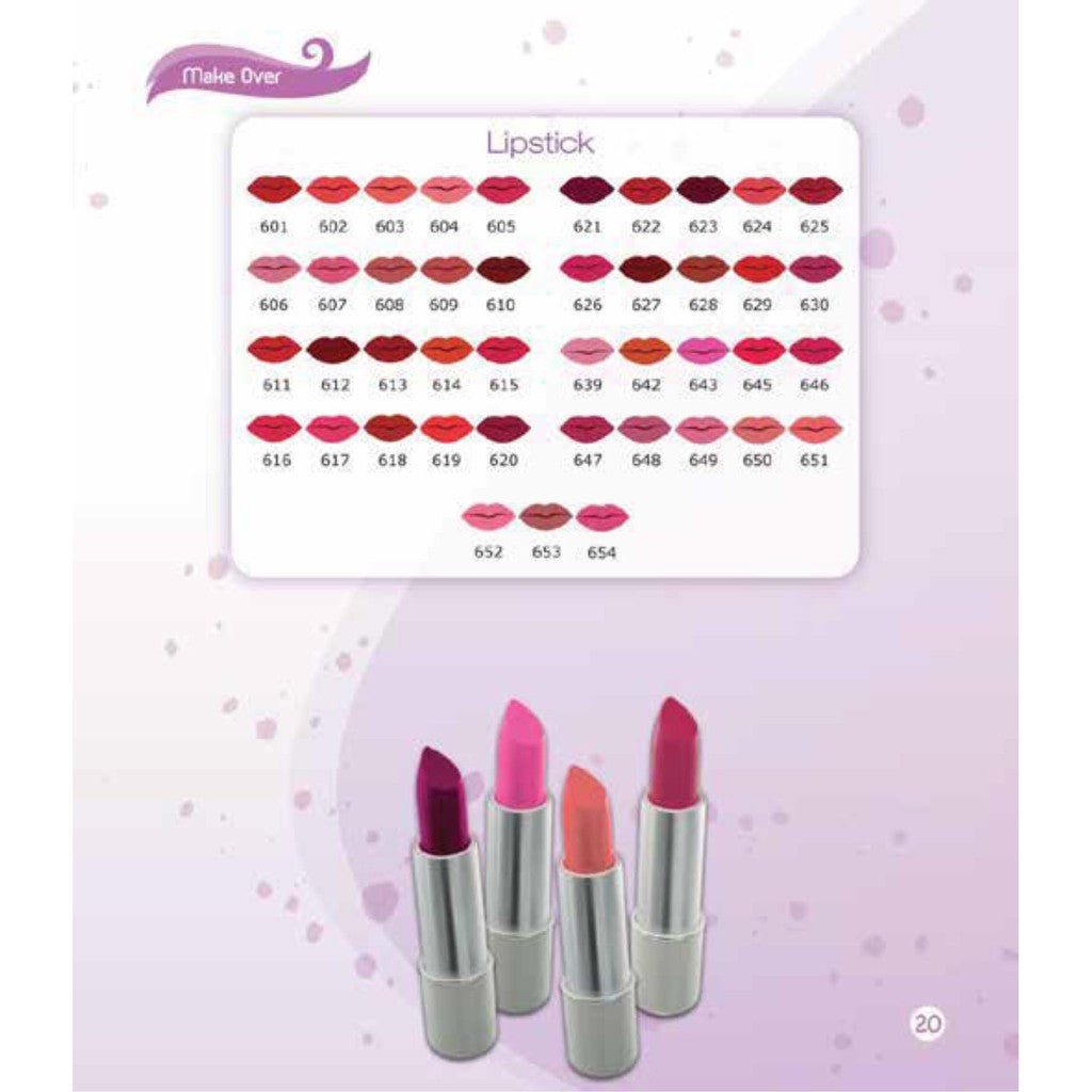 Red-A Lipstick with VIT E, Shea Butter, Avocado Oil & Squalane; No. 601 - 620 (3gr)