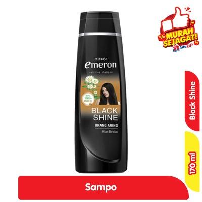 Emeron Black Shine Shampoo with Urang Aring 170ml – For Shiny, Healthy Black Hair