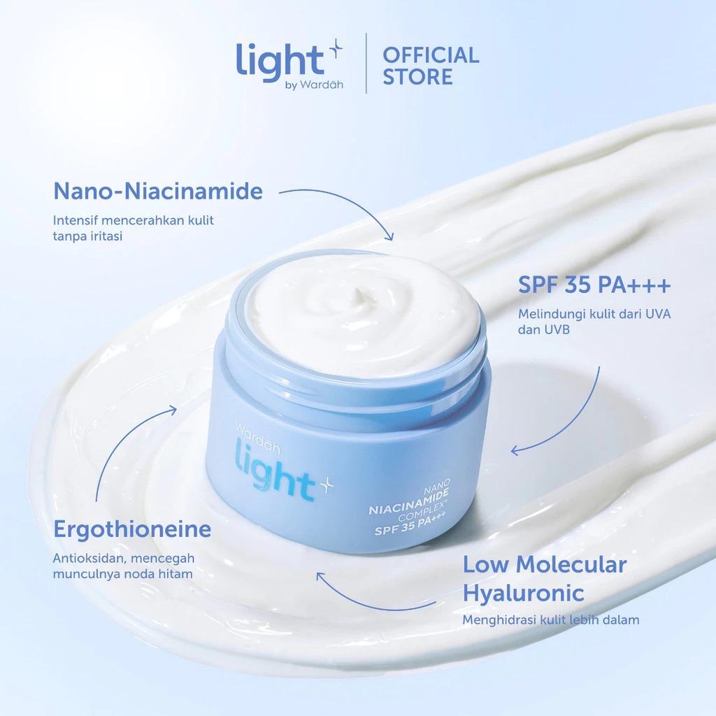 WARDAH Lightening Glowshot Day Moisturizer SPF 35 PA+++ 20ml | Light+ Cream Niacinamide Brightening Moisturizer Pemutih Wajah Facial Day Cream - Mencerahkan, Melembapkan, dan Melindungi Kulit