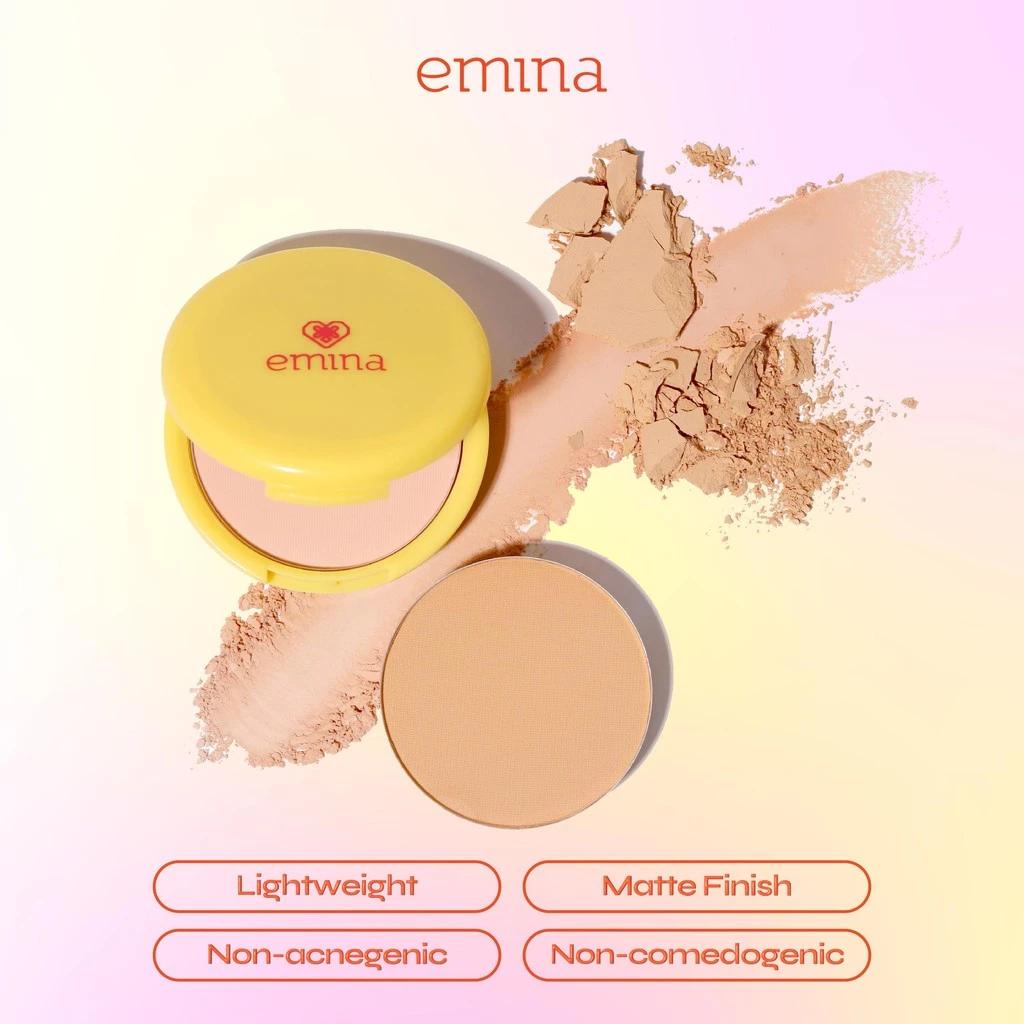 Emina Daily Matte Compact Powder x Muzik Tigerr 11 g - Matte Finish Compact Powder