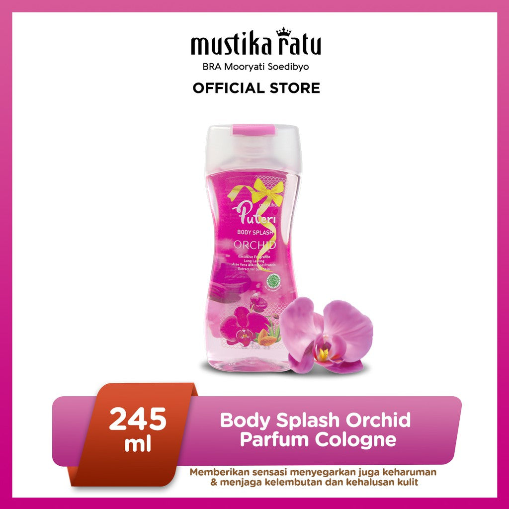 Mustika Puteri Body Splash Parfum Cologne Aroma Wangi Orchid 245 ml
