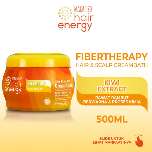 Makarizo Hair Energy Fibertherapy Hair & Scalp Creambath Kiwi 500 mL